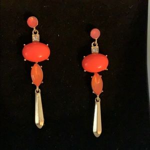 🌺Coral & Gold Earrings🌺